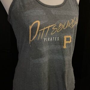 MLB Pittsburgh Pirates Gray and Gold Tank Top